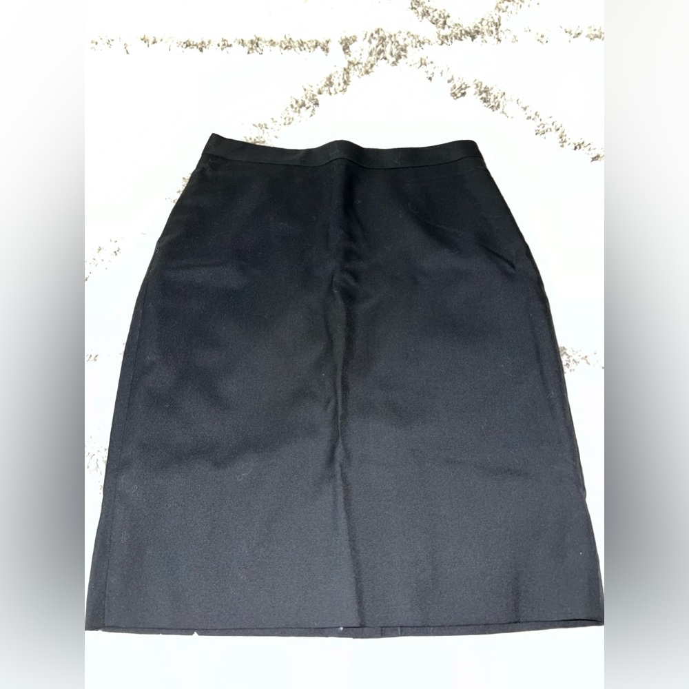 NWT J.Crew Super 120's Solid Black Pencil Skirt Womens size 00 - Picture 3 of 15